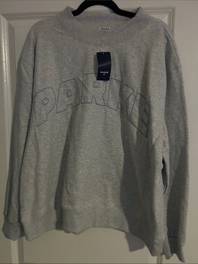 Parke X Target Collab Women's Light Gray Crewneck Sweatshirt